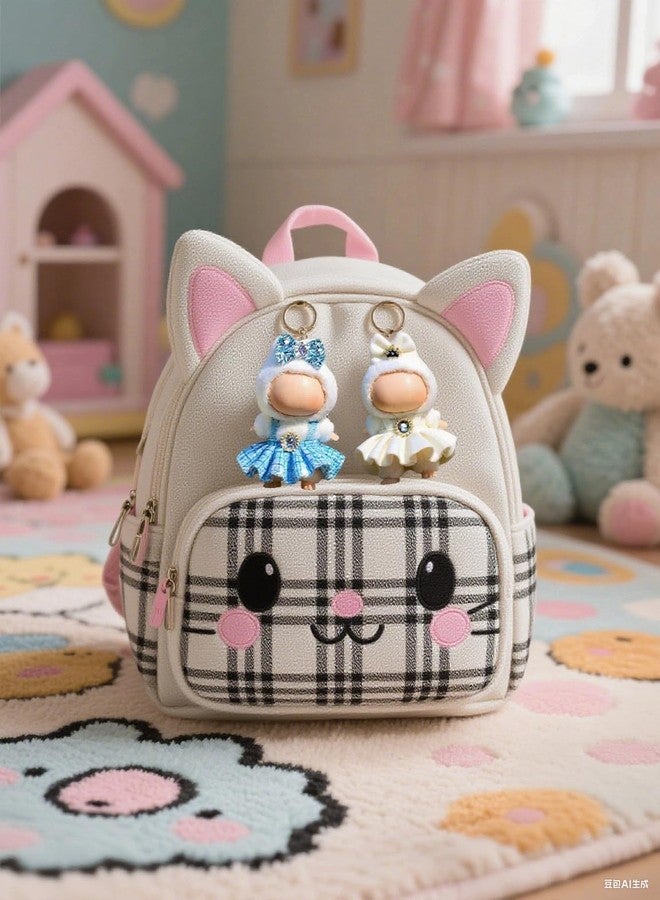 VVQUI (2 Pack) 17cm Doll Clothes Set, Black Plaid Outfit & Light Pink Plaid Dress, Stylish Dress and Hairpin Set, Fashion and Premium Dolls Accessories - Image 5